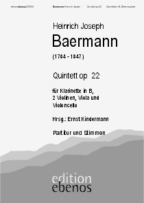 Baermann / Quintett Op. 22 [P+S]